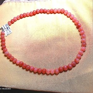 SUNSTONE/ STERLING BEADED NECKLACE. 📌.SEE MOVIE📌 EXTENDER, TOTAL- 18"
